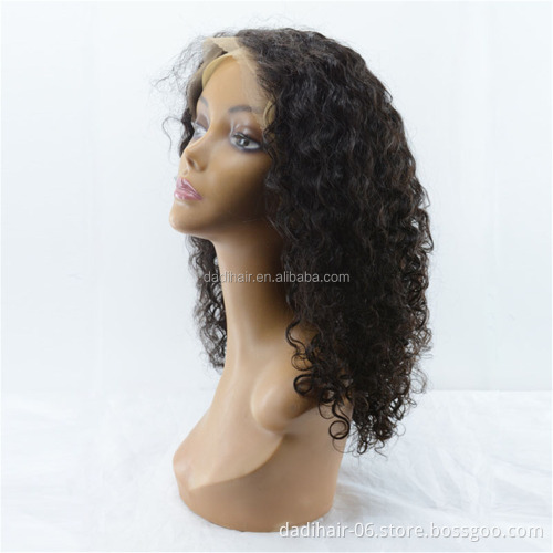 Affordable price front lace wig human hair 150% density 100% virgin Brazilian hair curly wig